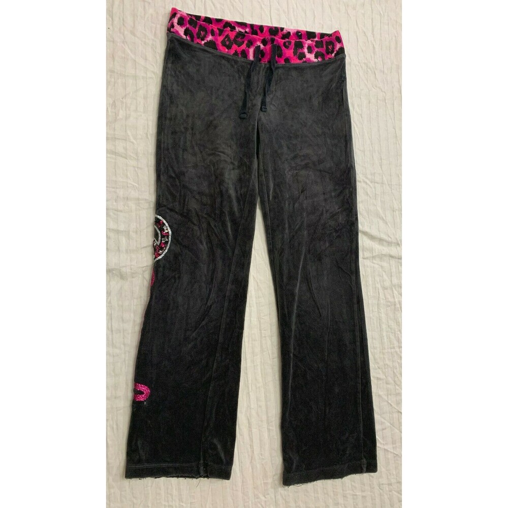 JUSTICE GIRLS VELOUR PANTS SIZE 14